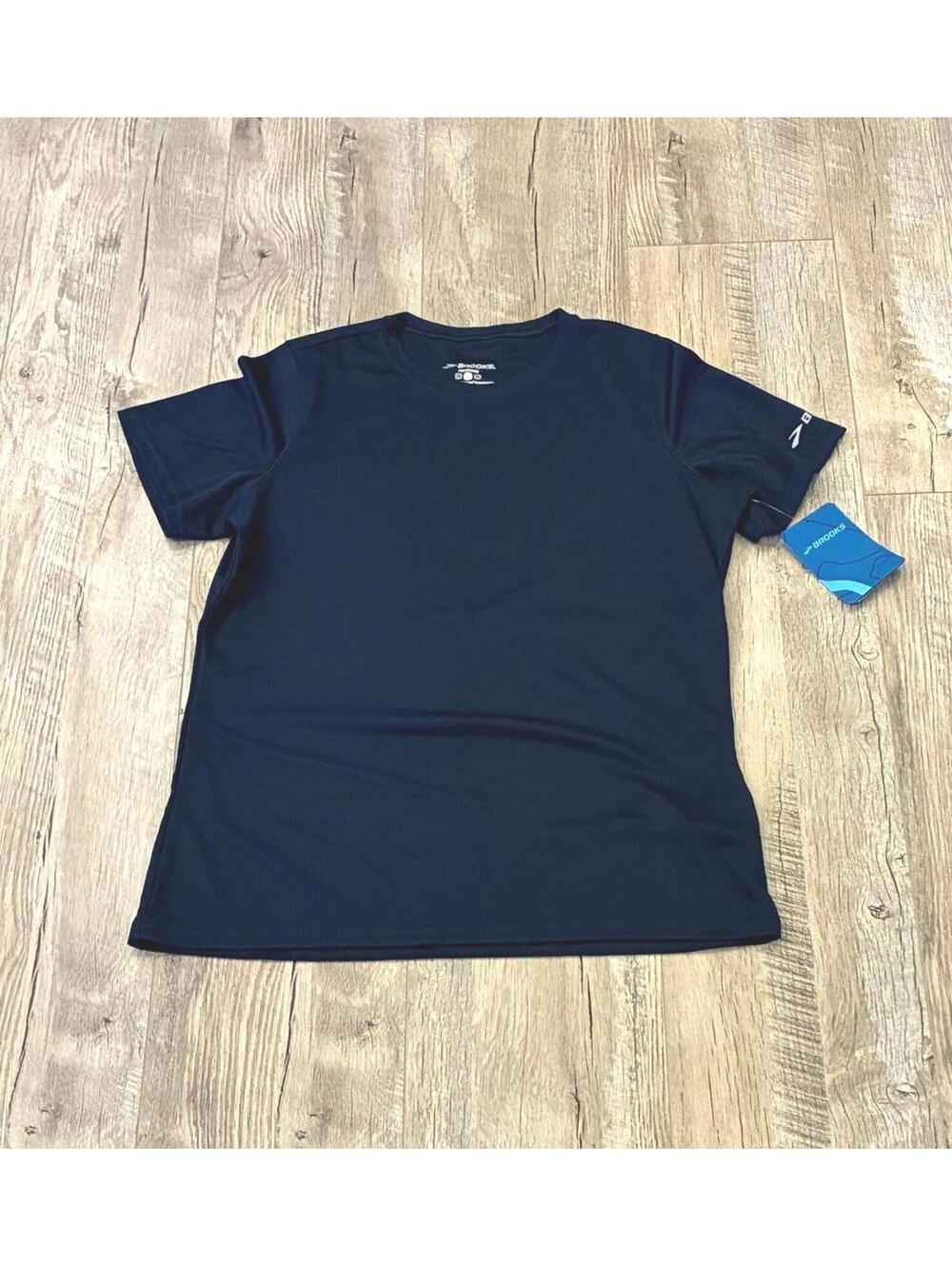 Brand New Women's Brooks Podium SS Shirt Navy Shirt Large - Picture 2 of 5